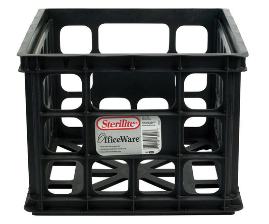 Sterilite 16929006 Storage Crate Black (Pack of 6)