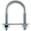 Hampton 1/4 in. x 1-1/8 in. W x 2 in. L Coarse Zinc-Plated Steel U-Bolt (Pack of 10)