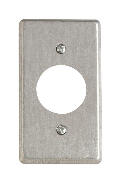 Tapa para caja de tomacorriente rectangular de acero de Steel City, de 1 unidad, 4 pulg. de alto x 2-1/8 pulg. de ancho