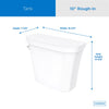 Gerber Viper 1.28 gal White Elongated Toilet Tank