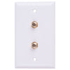 Monster Just Hook It Up White 1 gang Plastic Dual Coax Wall Plate 1 pk