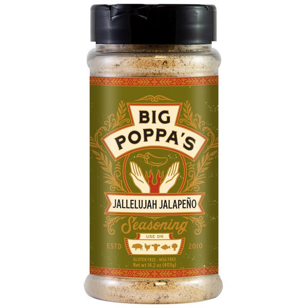 Condimento para barbacoa de jalapeño Bar-B-Q Rub/Seasoning Big Poppa's Jallelujah, 14.2 oz