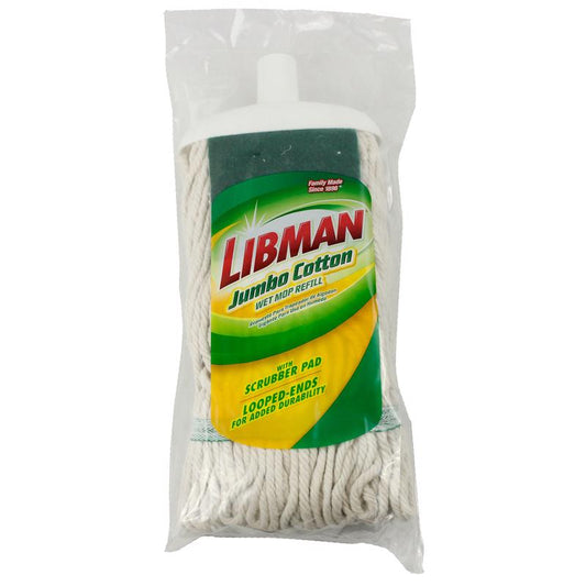 Libman Jumbo 7 in. W x 10.5 in. L Cotton Mop Refill 1 pk (Pack of 6)