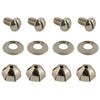 Custom Accessories Silver Metal License Plate Fasteners