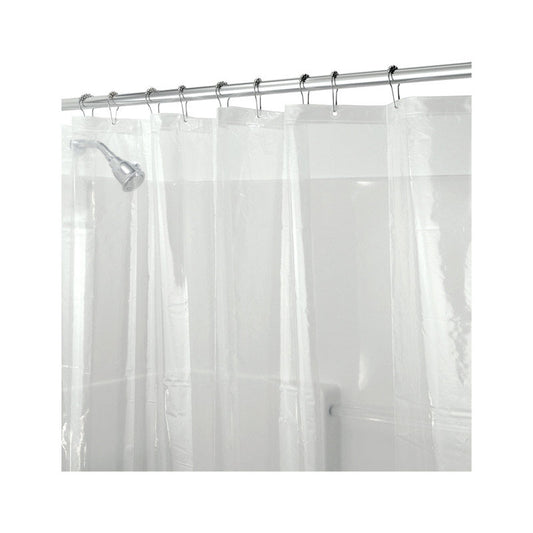 InterDesign 72 in. H x 72 in. W Clear Solid Shower Curtain Liner PEVA (Pack of 4)