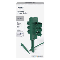 Feit Electric Outdoor 6 ft. L Green Smart Outlet Stake With WiFi