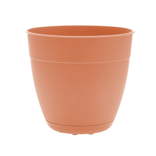 Bloem Coral Plastic UV-Resistant Bell Dayton Planter 12 Dia. in. with Saucer
