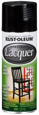 Rust-Oleum Specialty Lacquer Black Spray Paint 11 oz.
