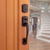 Kwikset Prescott Venetian Bronze Entry Handleset 1-3/4 in.