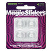 Magic Sliders Rubber Self Adhesive Bumper Pad Clear Round 7/8 in. W X 7/8 in. L 4 pk