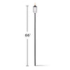 TIKI Convertible Black/Clear Glass/Metal 65 in. Tiki Outdoor Torch 1 pc