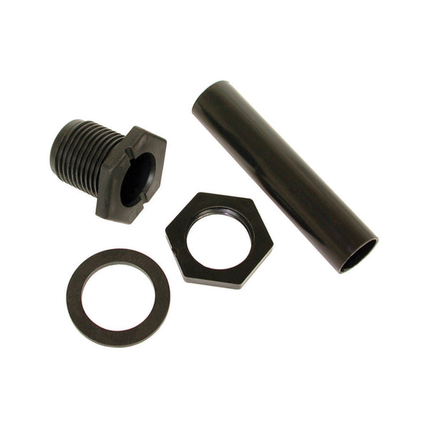 Kit de drenaje y tubería de plástico negro de 4 pulg. de alto x 5 pulg. de ancho