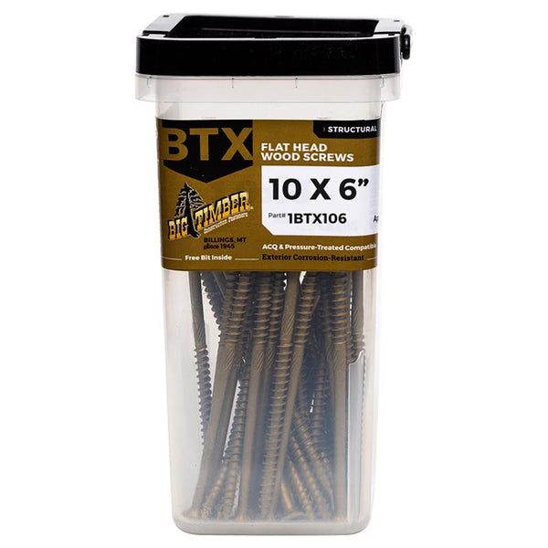 WOOD SCREWS #10 6"L 1LBS