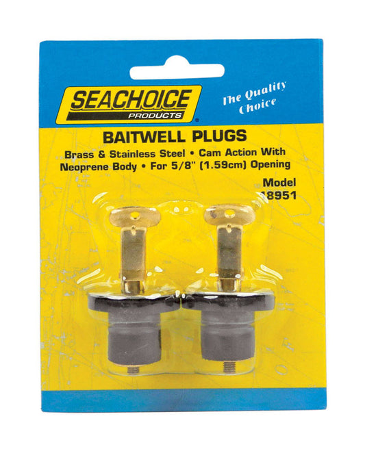 Seachoice Stainless Steel 5/8 in. W Deck and Baitwell Plugs 1 pk