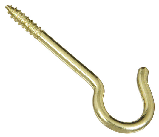 National Hardware Gold Solid Brass 2-9/16 in. L Ceiling Hook 20 lb 3 pk