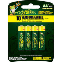 Gogreen Power Inc 24001 Aa Alkaline Batteries 4 Pack