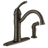 Moen Braemore One Handle Bronze Kitchen Faucet Side Sprayer Included