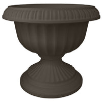 Bloem 14.8 in. H X 17.8 in. D Plastic Grecian Urn Flower Pot Peppercorn (Pack of 6).