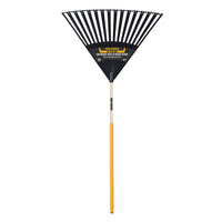 True Temper 65 in. 15 Tine Poly Leaf Rake Wood Handle