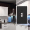 Amerelle Black 1 gang Stamped Steel Toggle Wall Plate 1 pk