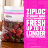 Ziploc Food Storage Bag 48 pk Clear (Pack of 9)
