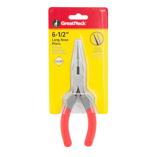 Great Neck 6.5 in. Drop Forged Steel Long Nose Pliers
