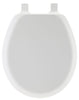 Bemis Never Loosens Round White Molded Wood Toilet Seat