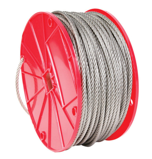Campbell Electro-Polish Stainless Steel 3/32 in. D X 250 ft. L Cable