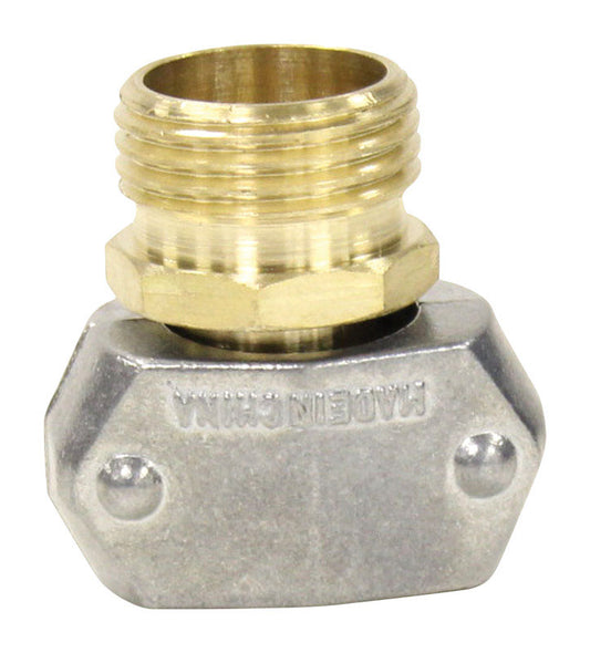 Gilmour Brass/Zinc Threaded Professional Grade Male Clamp Coupling 3/4 in.