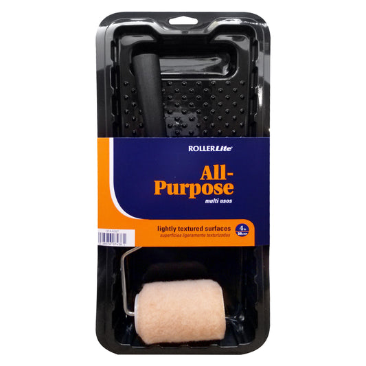 RollerLite All Purpose 4 in. W Cage Paint Roller Kit Threaded End