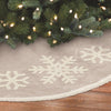 Dyno Tan Linen W/Snowflakes Tree Skirt (Pack of 4)