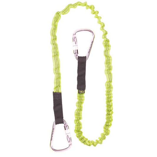 CLC Polyester Fabric Carabiner Tool Lanyard 58 to 78 in. L Black/Yellow