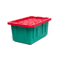 Homz 15 gal Green/Red Storage Container 12.25 in. H X 26 in. W X 17.75 in. D (Pack of 6)