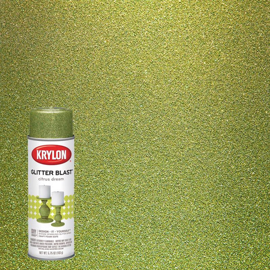 Krylon Glitter Blast Citrus Dream Spray Paint 5.75 oz (Pack of 6)
