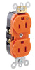 Leviton 15 amps 125 V Duplex Orange Outlet 5-15R 1 pk