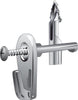 Hillman Brass Braided Wire Extra Heavy Duty Mega Hook Kit 75 lbs. with Built-In Wall Toggle Anchor
