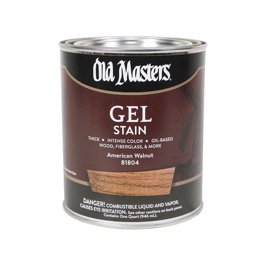 Old Masters Semi-Transparent American Walnut Oil-Based Alkyd Gel Stain 1 qt