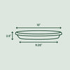 Bloem Terra 2.5 in. H X 11.25 in. W X 13 in. D Plastic Traditional Plant Saucer Terra Cotta