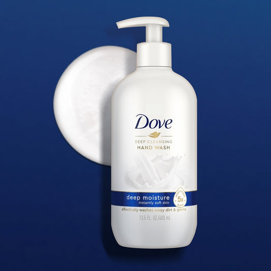 Dove Deep Moisture Clean Floral Scent Hand Soap 13.5 oz (Pack of 4)