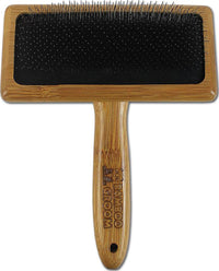 Bamboo Groom Slicker Pet Brush Large with Stainless Steel Pins