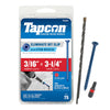 Tornillos para hormigón Tapcon de cabeza plana en forma de estrella de 3/16 pulg. x 3-1/4 pulg., para uso alto/bajo