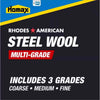 Rhodes American 0000 Grade Medium Steel Wool Pad 12 pk (Pack of 6)