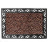 GrassWorx Clean Machine 24 in. W X 36 in. L Brown Wrought Iron Stems and Leaves Astroturf Door Mat