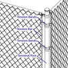 Yardlink Galvanized Silver Metal Chain Link Tension Band 1 pk