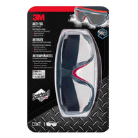 3M Scotchgard Anti-Fog Clear Lens Gray/Red Frame Modern/Sleek Safety Goggles - Open Box