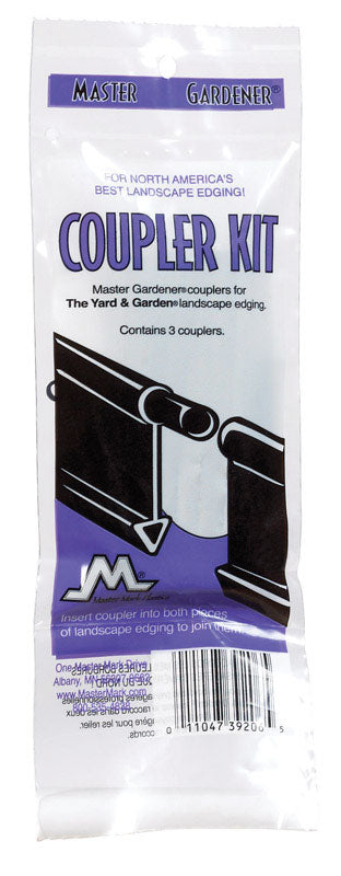 Master Mark Master Gardener 5.25 in. H Plastic Black Edging Coupler Kit