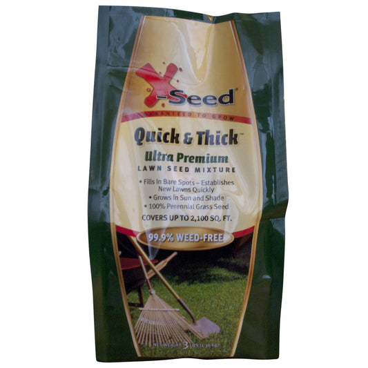 X-Seed Quick & Thick Mixed Sun or Shade Grass Seed Blend 3 lb