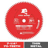Diablo Steel Demon 7-1/4 in. Dia. x 5/8 in. Carbide Ferrous Metal Saw Blade 70 teeth .(Pack of 5)