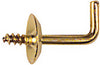 National Hardware Gold Solid Brass 1/2 in. L Shoulder Hook 2 lb 5 pk