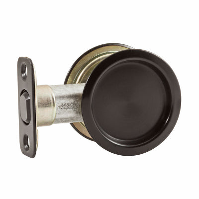 National Hardware Oil Rubbed Bronze Black Steel Pocket Door Pull